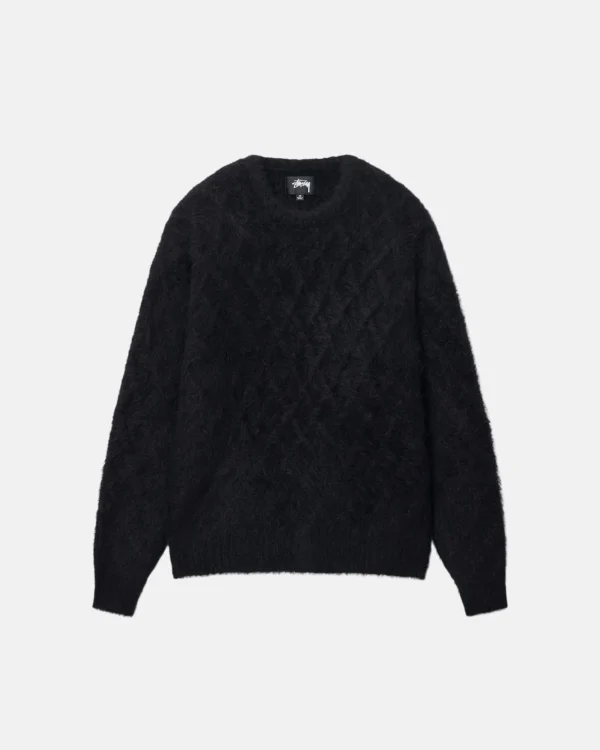 fuzzy-lattice-crew-sweater-black